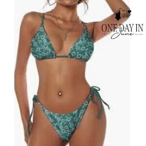 Zaful Triangle Tie Side Bikini Swimsuit Size M